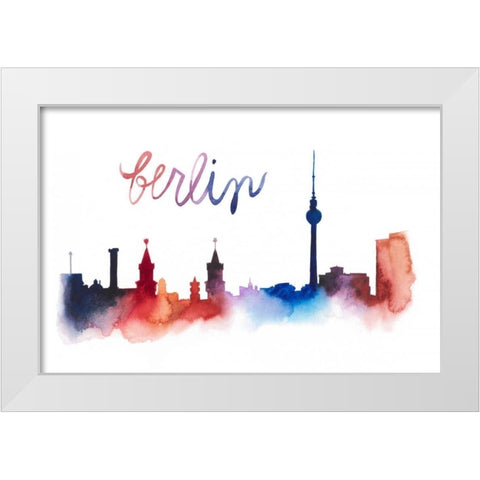 World Cities Skyline IV White Modern Wood Framed Art Print by Popp, Grace