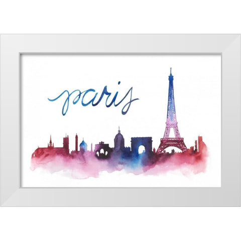 World Cities Skyline V White Modern Wood Framed Art Print by Popp, Grace