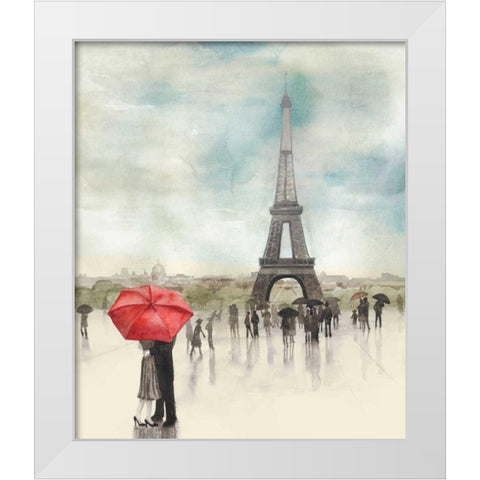 Rainy Day Lovers I White Modern Wood Framed Art Print by Popp, Grace