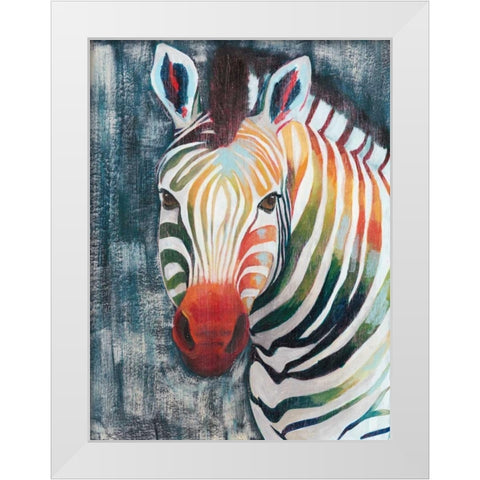 Prism Zebra II White Modern Wood Framed Art Print by Popp, Grace