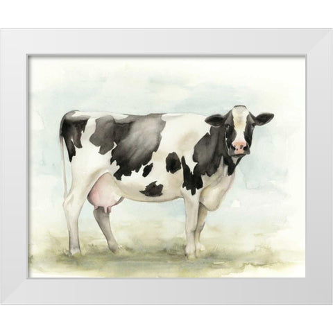 Watercolor Cow I White Modern Wood Framed Art Print by Popp, Grace