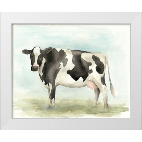Watercolor Cow II White Modern Wood Framed Art Print by Popp, Grace