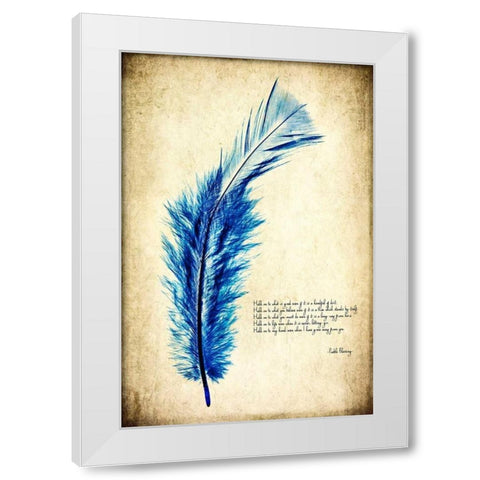 Feather in Color I White Modern Wood Framed Art Print by Malek, Honey