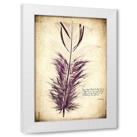Feather in Color II White Modern Wood Framed Art Print by Malek, Honey