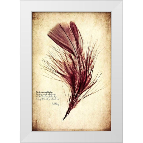 Feather in Color III White Modern Wood Framed Art Print by Malek, Honey