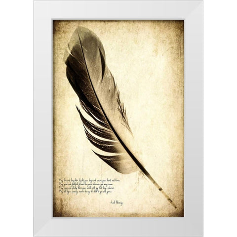 Feather on the Wind IV White Modern Wood Framed Art Print by Malek, Honey