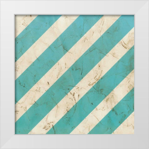 Seaside Signals V White Modern Wood Framed Art Print by Vess, June Erica