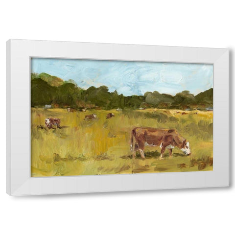 Rural View I White Modern Wood Framed Art Print by Harper, Ethan