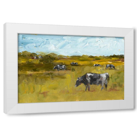 Rural View II White Modern Wood Framed Art Print by Harper, Ethan