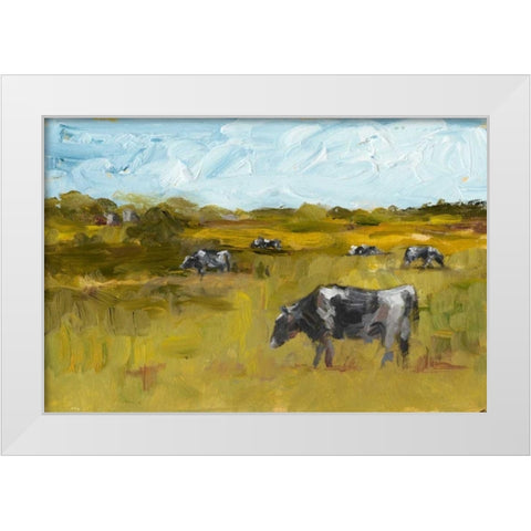 Rural View II White Modern Wood Framed Art Print by Harper, Ethan