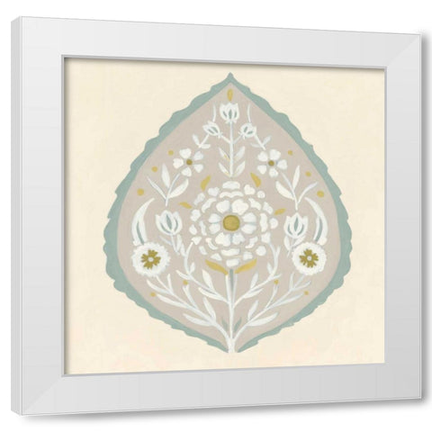Floralia I White Modern Wood Framed Art Print by Vess, June Erica