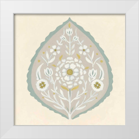Floralia I White Modern Wood Framed Art Print by Vess, June Erica