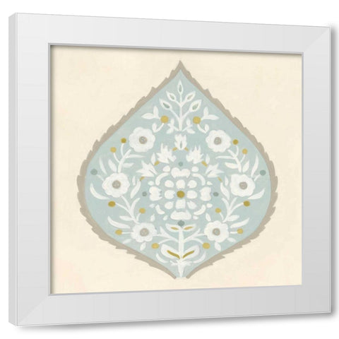 Floralia III White Modern Wood Framed Art Print by Vess, June Erica