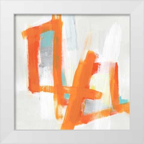 Reverb I White Modern Wood Framed Art Print by Vess, June Erica