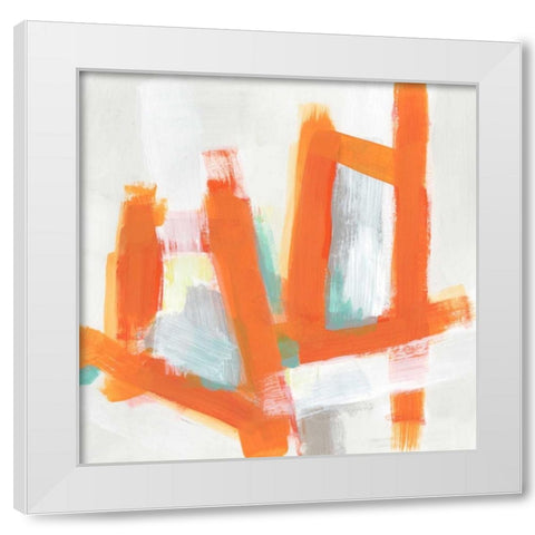 Reverb II White Modern Wood Framed Art Print by Vess, June Erica