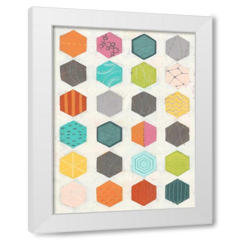 Pattern Interaction I White Modern Wood Framed Art Print by Vess, June Erica