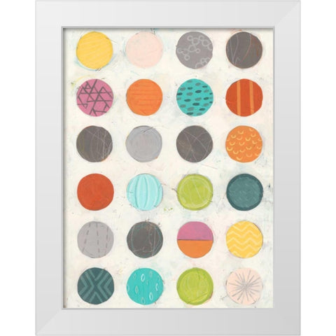 Pattern Interaction II White Modern Wood Framed Art Print by Vess, June Erica