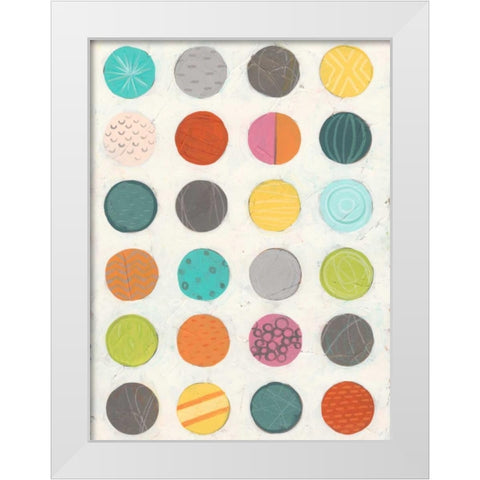 Pattern Interaction III White Modern Wood Framed Art Print by Vess, June Erica