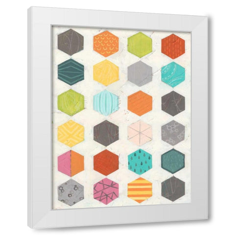 Pattern Interaction IV White Modern Wood Framed Art Print by Vess, June Erica
