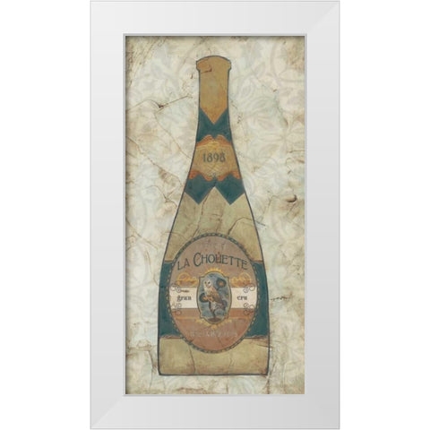 Vintage Champagne II White Modern Wood Framed Art Print by Vess, June Erica