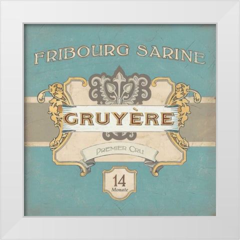 Nouveau Chevre III White Modern Wood Framed Art Print by Vess, June Erica