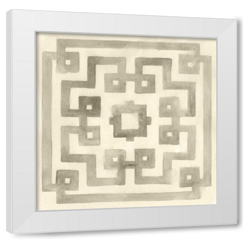 Neutral Impressions I White Modern Wood Framed Art Print by Vess, June Erica