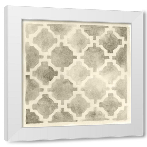 Neutral Impressions II White Modern Wood Framed Art Print by Vess, June Erica