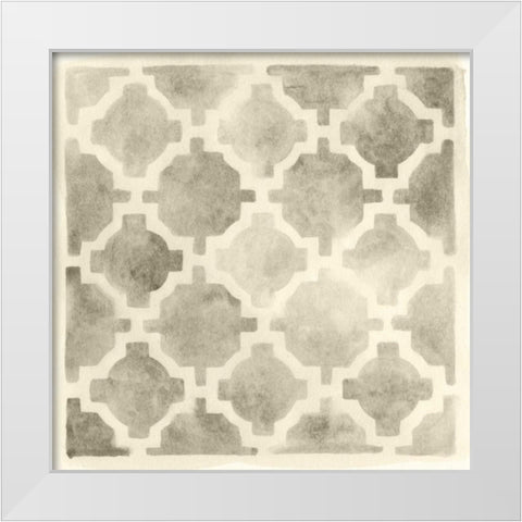 Neutral Impressions II White Modern Wood Framed Art Print by Vess, June Erica