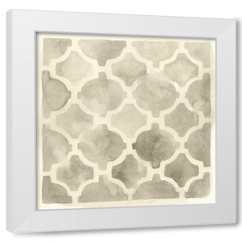 Neutral Impressions III White Modern Wood Framed Art Print by Vess, June Erica
