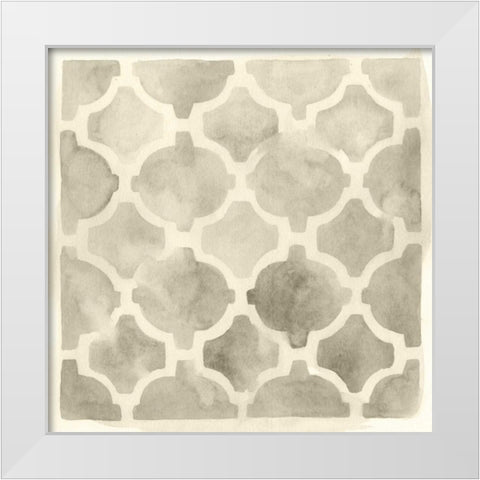 Neutral Impressions III White Modern Wood Framed Art Print by Vess, June Erica