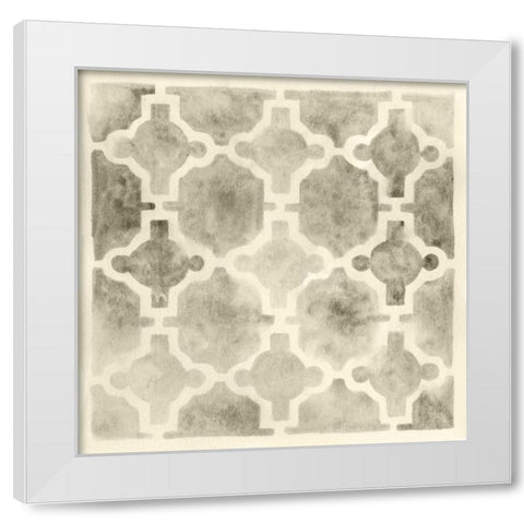 Neutral Impressions V White Modern Wood Framed Art Print by Vess, June Erica
