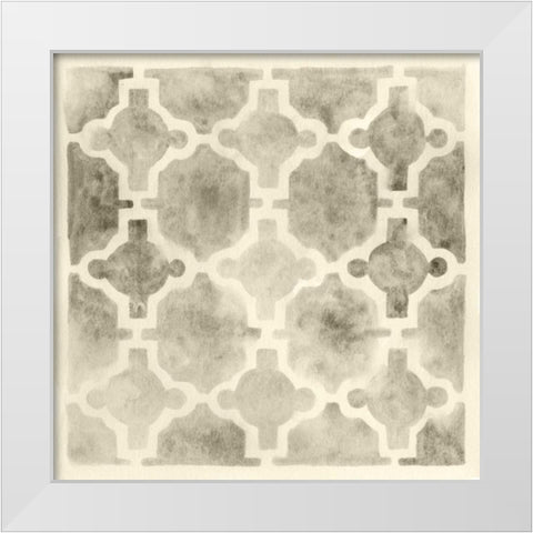 Neutral Impressions V White Modern Wood Framed Art Print by Vess, June Erica