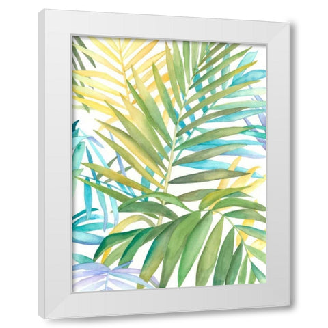 Tropical Pattern I White Modern Wood Framed Art Print by Meagher, Megan
