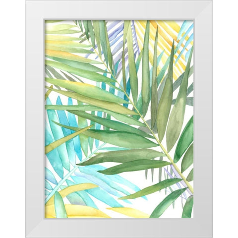 Tropical Pattern II White Modern Wood Framed Art Print by Meagher, Megan