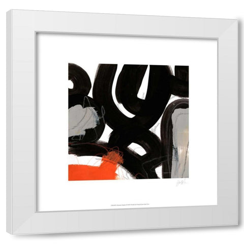 Chromatic Impulse II White Modern Wood Framed Art Print by Vess, June Erica