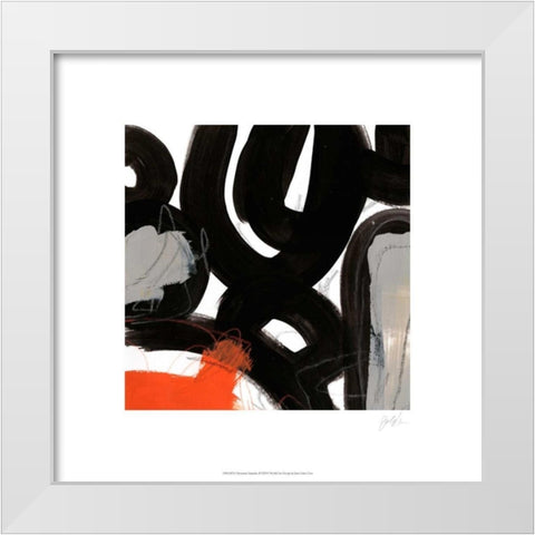 Chromatic Impulse II White Modern Wood Framed Art Print by Vess, June Erica