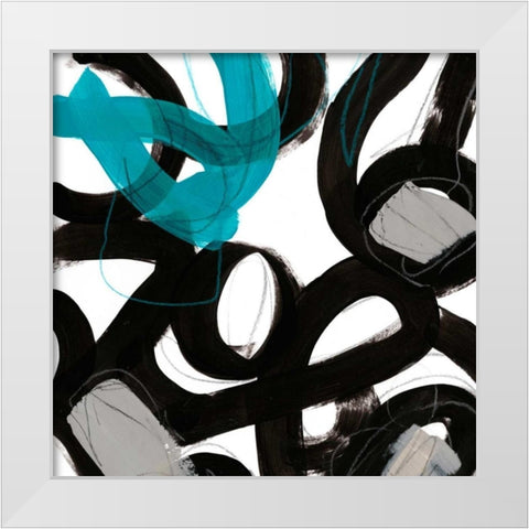 Chromatic Impulse III White Modern Wood Framed Art Print by Vess, June Erica