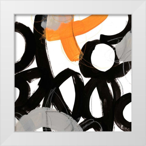 Chromatic Impulse VI White Modern Wood Framed Art Print by Vess, June Erica
