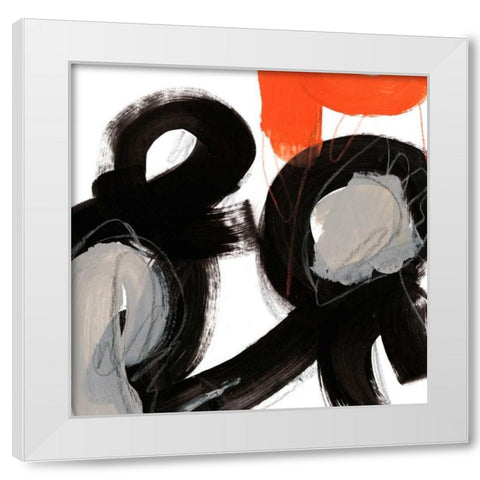 Chromatic Impulse VII White Modern Wood Framed Art Print by Vess, June Erica