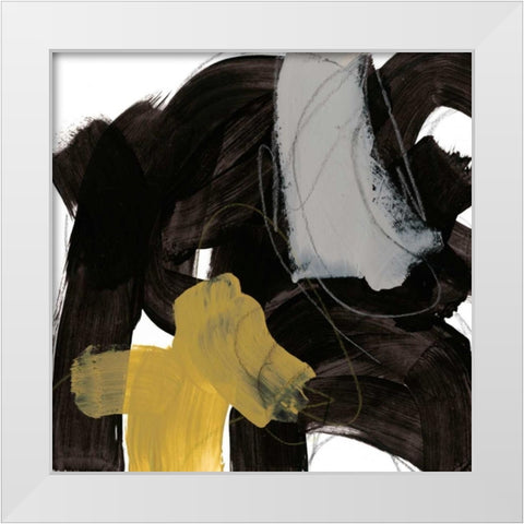 Chromatic Impulse IX White Modern Wood Framed Art Print by Vess, June Erica