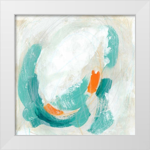 Tidal Current I White Modern Wood Framed Art Print by Vess, June Erica