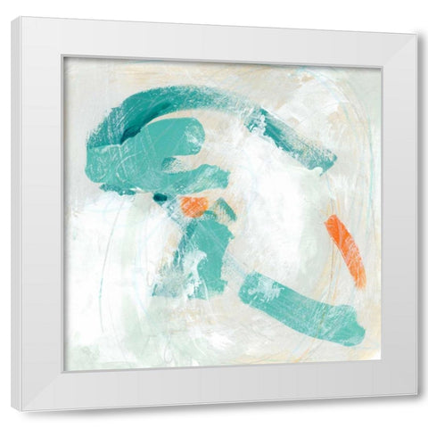 Tidal Current II White Modern Wood Framed Art Print by Vess, June Erica