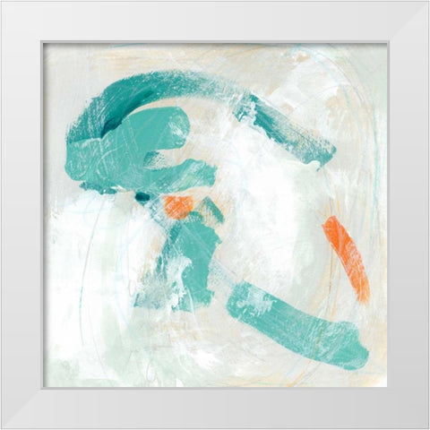 Tidal Current II White Modern Wood Framed Art Print by Vess, June Erica