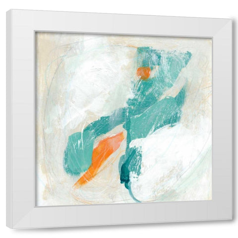 Tidal Current III White Modern Wood Framed Art Print by Vess, June Erica