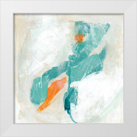 Tidal Current III White Modern Wood Framed Art Print by Vess, June Erica