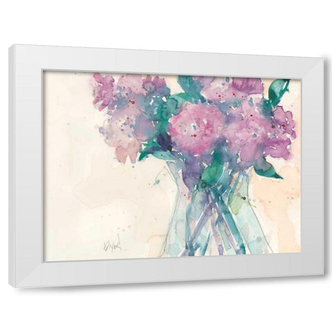 Something Floral II White Modern Wood Framed Art Print by Dixon, Samuel