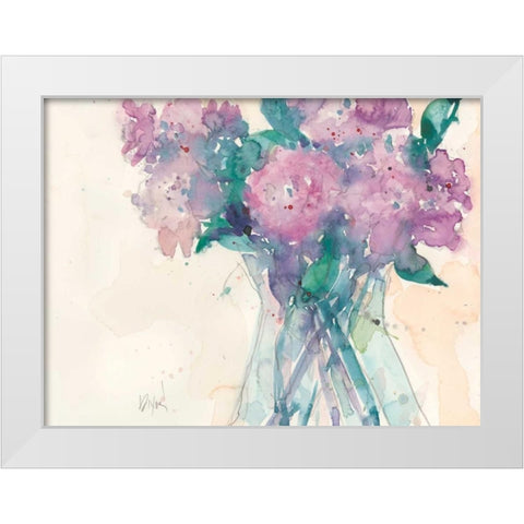 Something Floral II White Modern Wood Framed Art Print by Dixon, Samuel