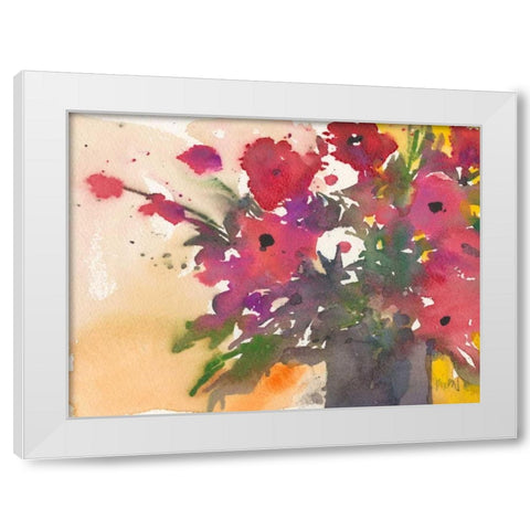 Something Floral IV White Modern Wood Framed Art Print by Dixon, Samuel