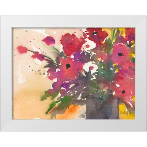 Something Floral IV White Modern Wood Framed Art Print by Dixon, Samuel