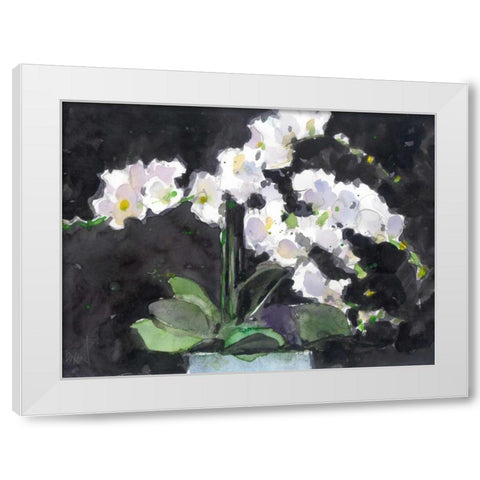 Something Floral VII White Modern Wood Framed Art Print by Dixon, Samuel